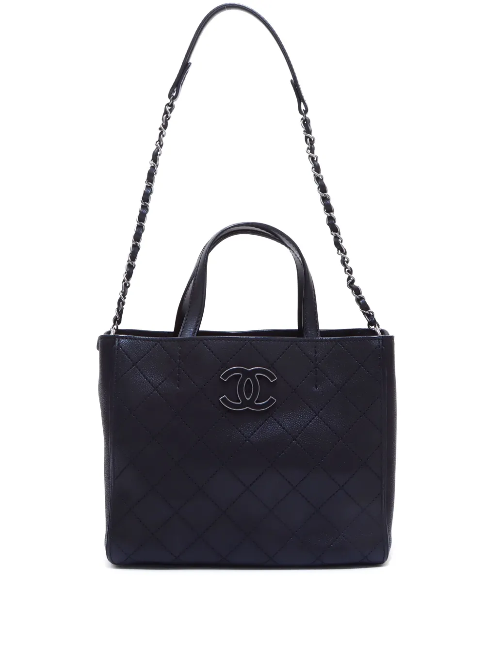 CHANEL Pre-Owned 2013-2014 CC quilted two-way bag – Black