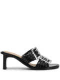 GANNI belted buckled sandals - Black