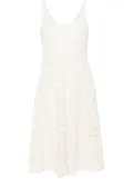 Prada floral-lace A-line dress - White