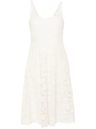 prada a line dress Prada floral-lace A-line Dress | White