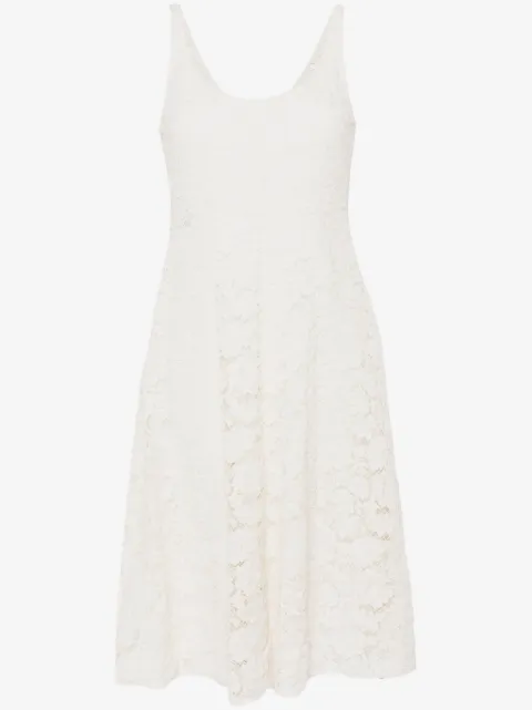 Prada floral-lace A-line dress