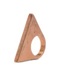 Parts of Four Crescent Bridge gold-plated ring - Pink