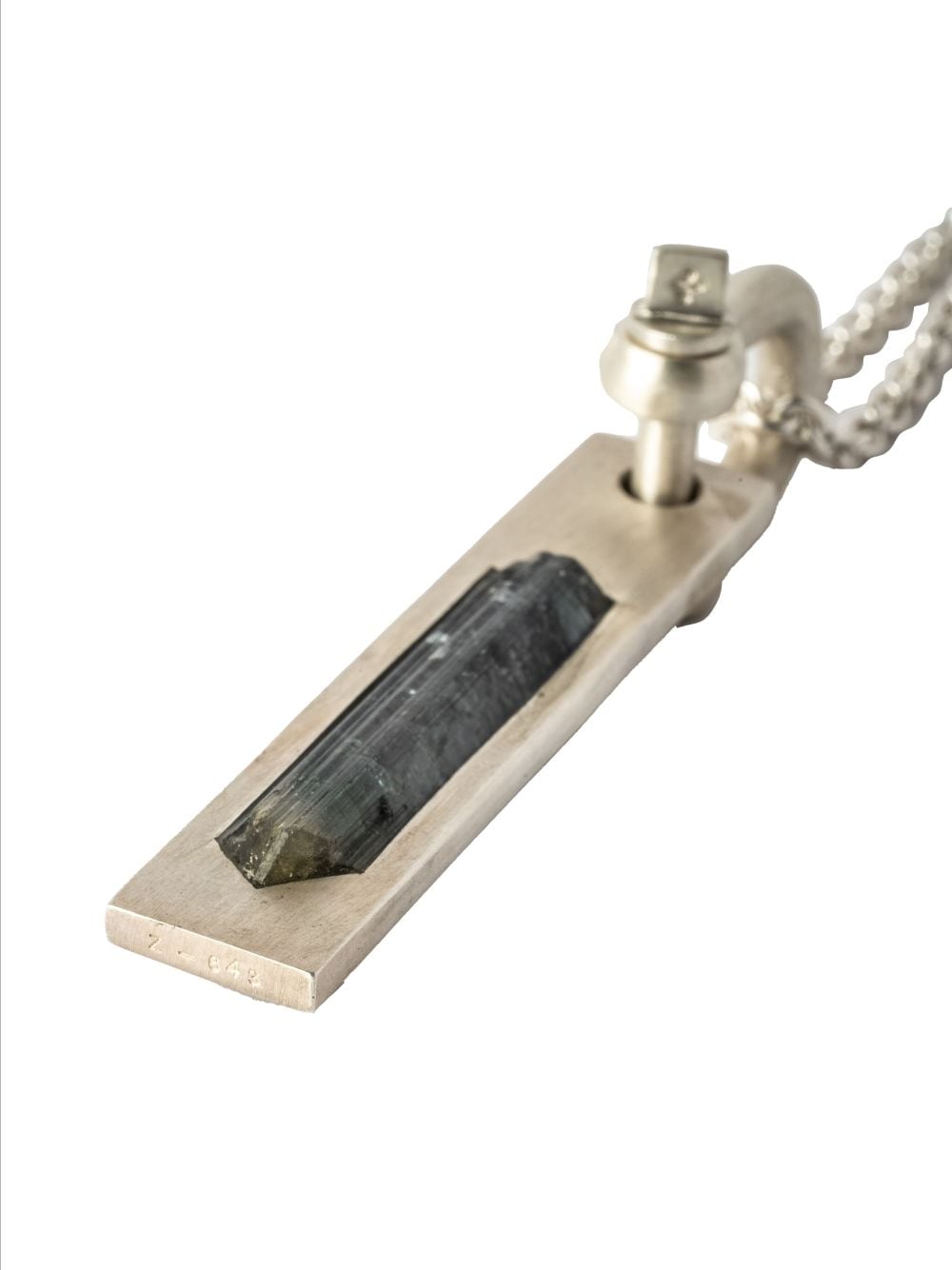 PARTS OF FOUR PLATE TOURMALINE PENDANT NECKLACE 