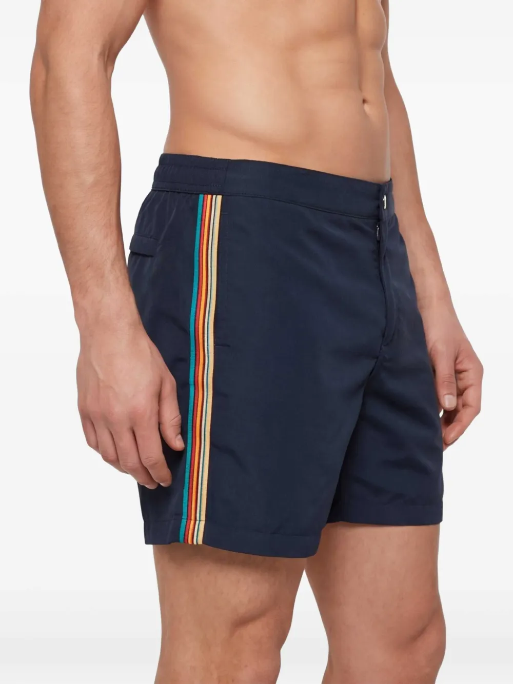 Paul Smith Zwembroek met regenboogstreep Blauw
