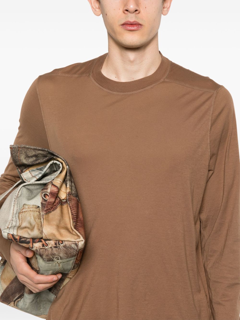 Shop Rick Owens Drkshdw Lightweight Long-sleeve T-shirt In Brown