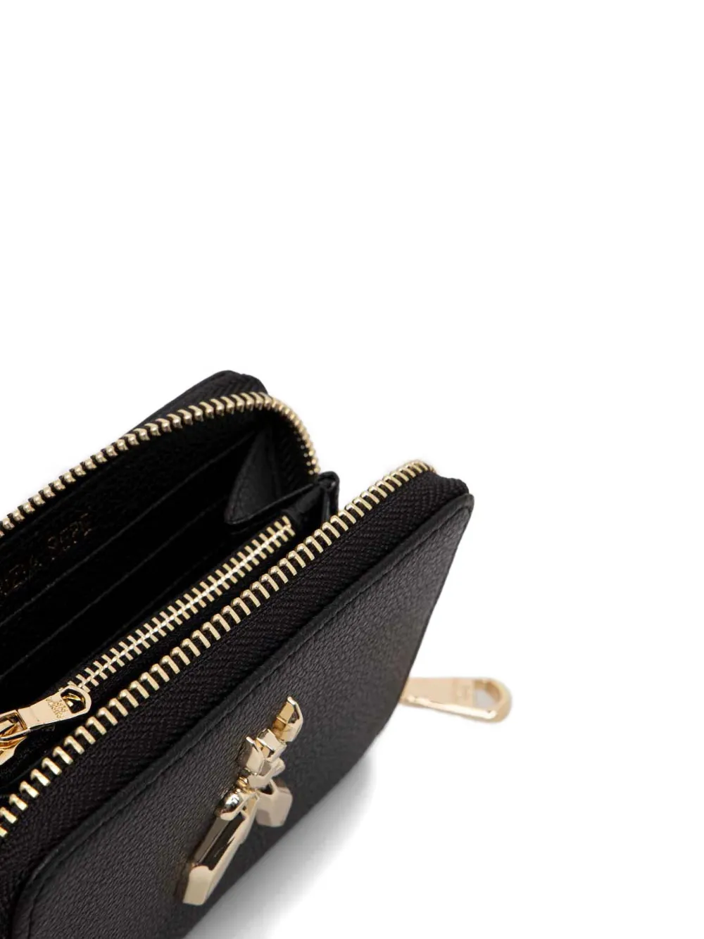 Patrizia Pepe Fly-motif Zip Wallet In Black