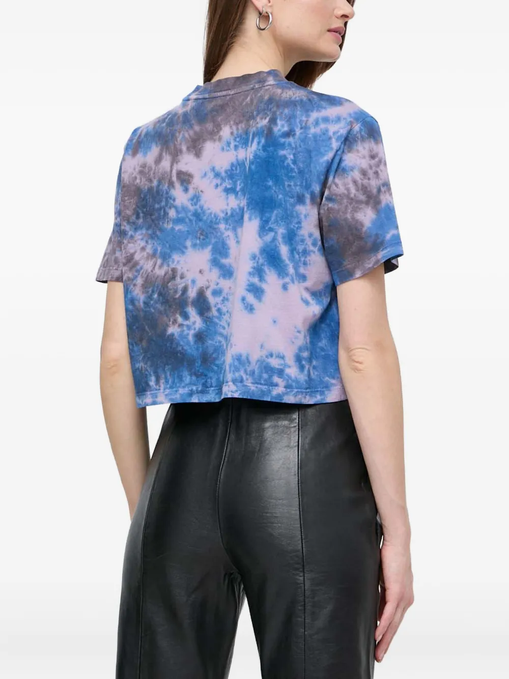 Patrizia Pepe Top met tie-dye print Blauw