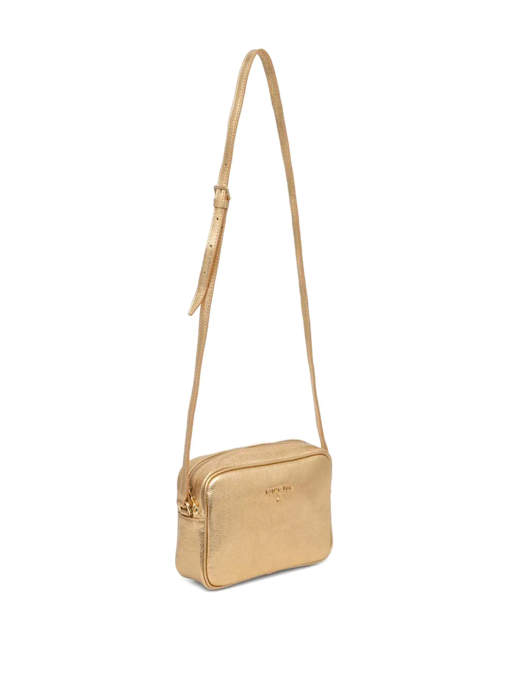 Patrizia Pepe Crossbodytas met logo Goud