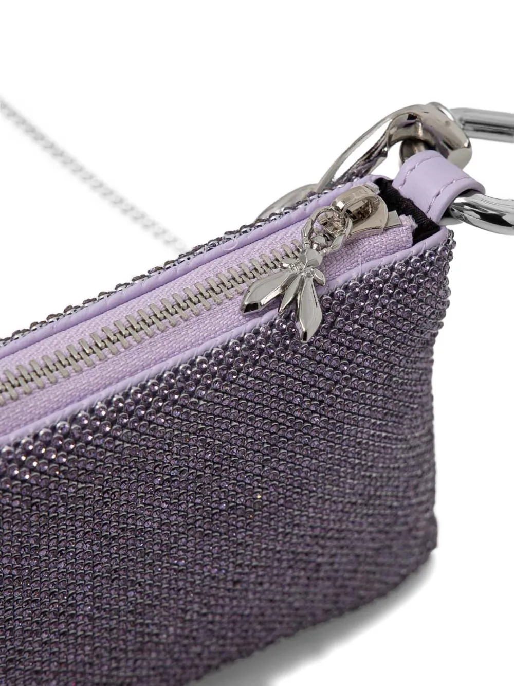 Patrizia Pepe Shopper met meerdere kettingen Paars
