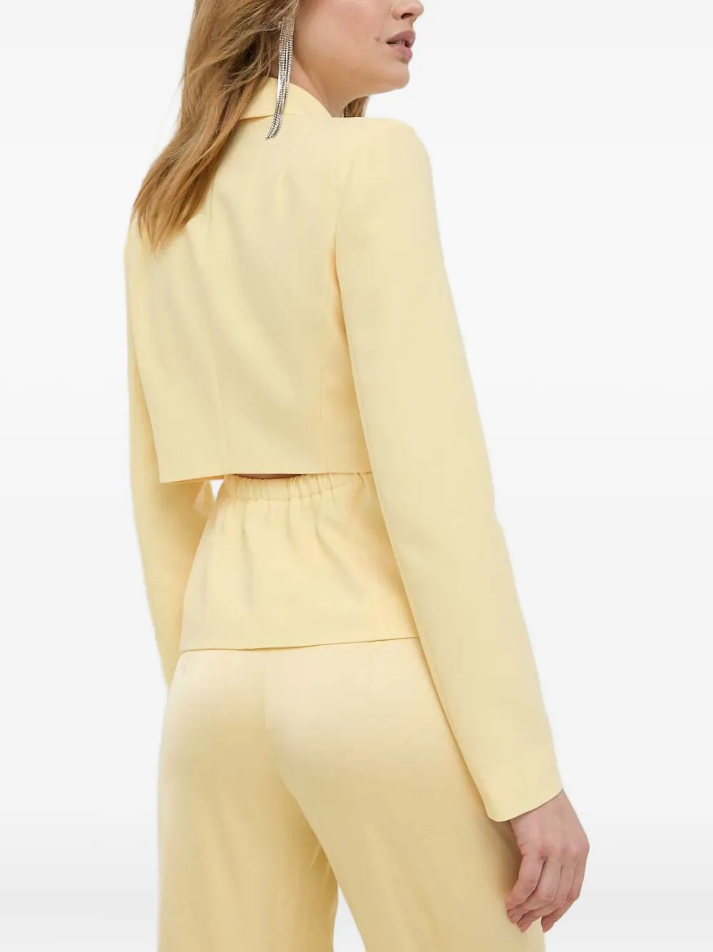 Patrizia Pepe Blazer met enkele rij knopen Geel