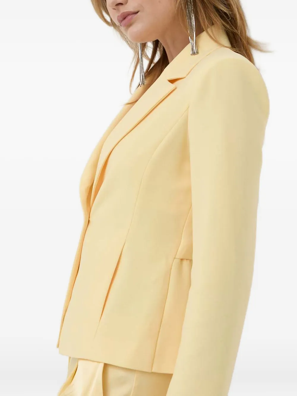 Patrizia Pepe Blazer met enkele rij knopen Geel