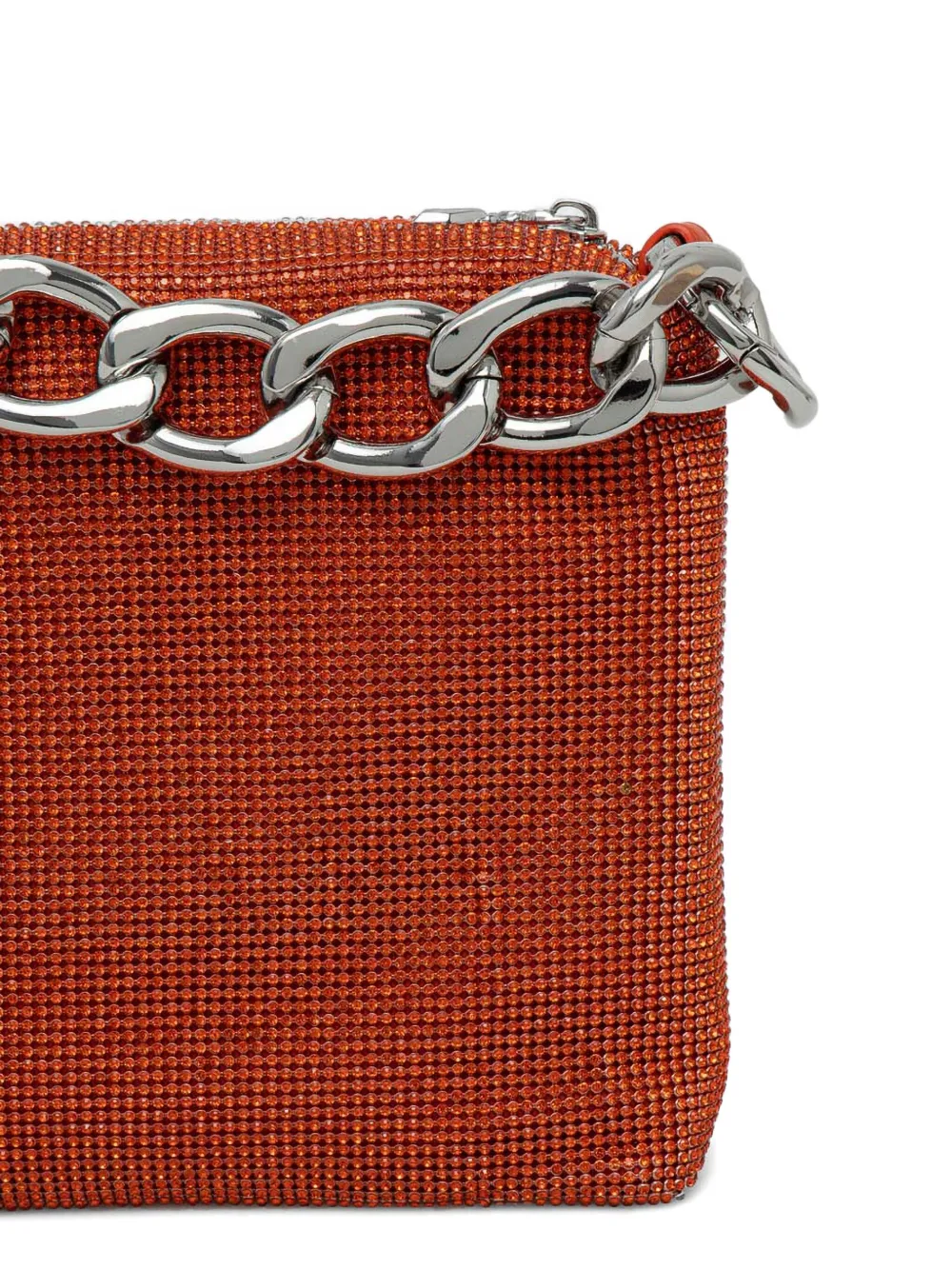 Patrizia Pepe Maxi-chain Shoulder Bag In Orange