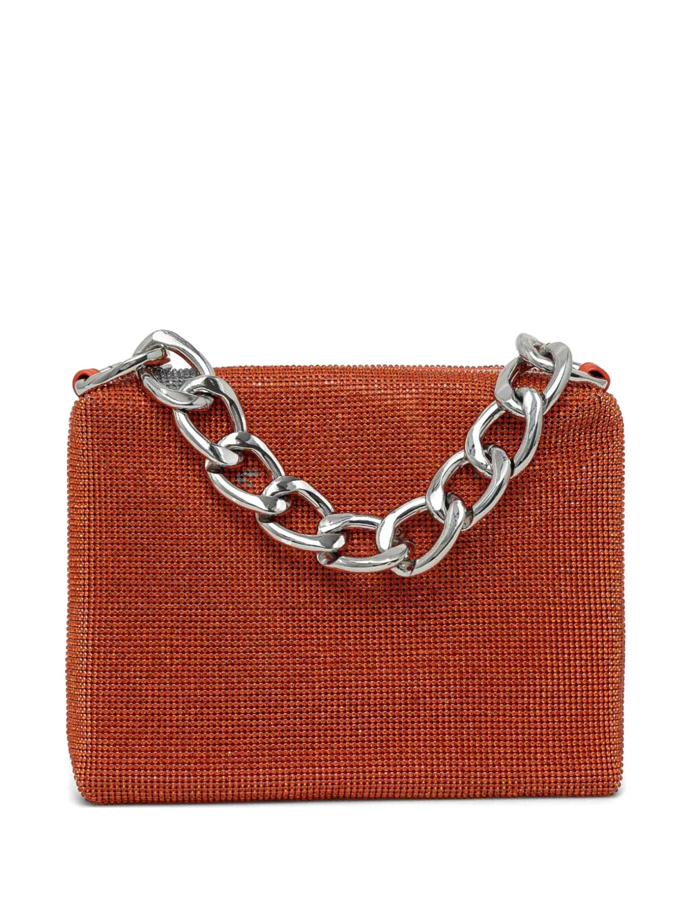 Patrizia Pepe Maxi-chain Shoulder Bag In Orange
