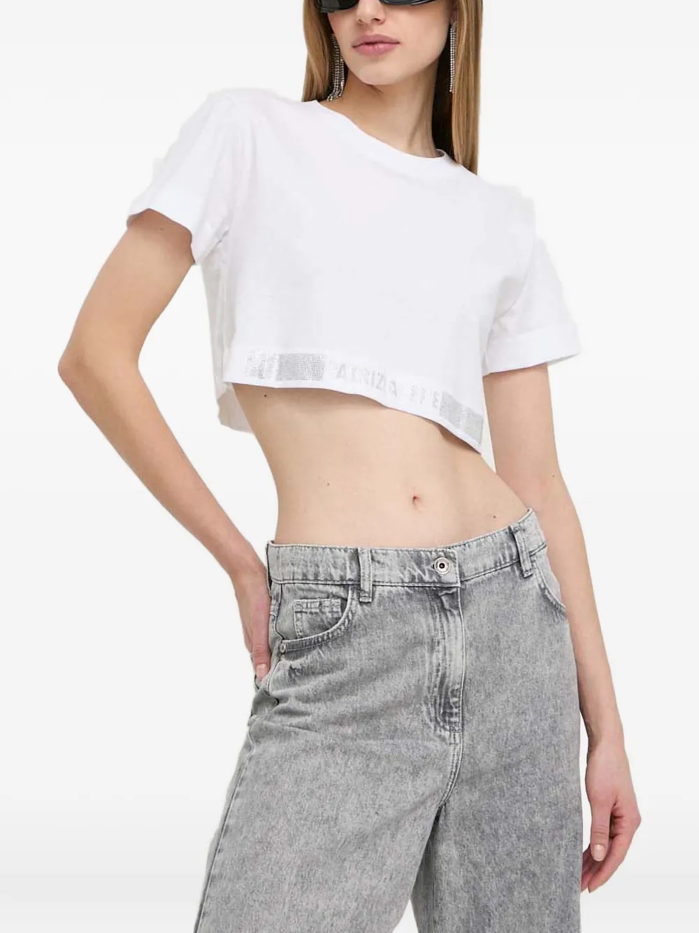 Patrizia Pepe logo-tape T-shirt - Bianco