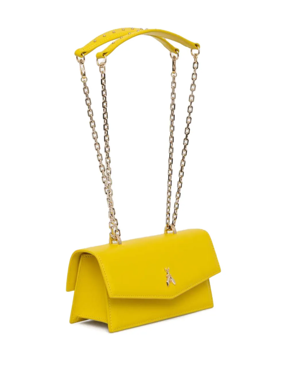 Patrizia Pepe Schoudertas met kettingdetail - Geel