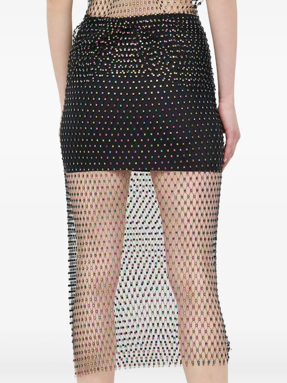 Patrizia Pepe Midi-rok met split Zwart