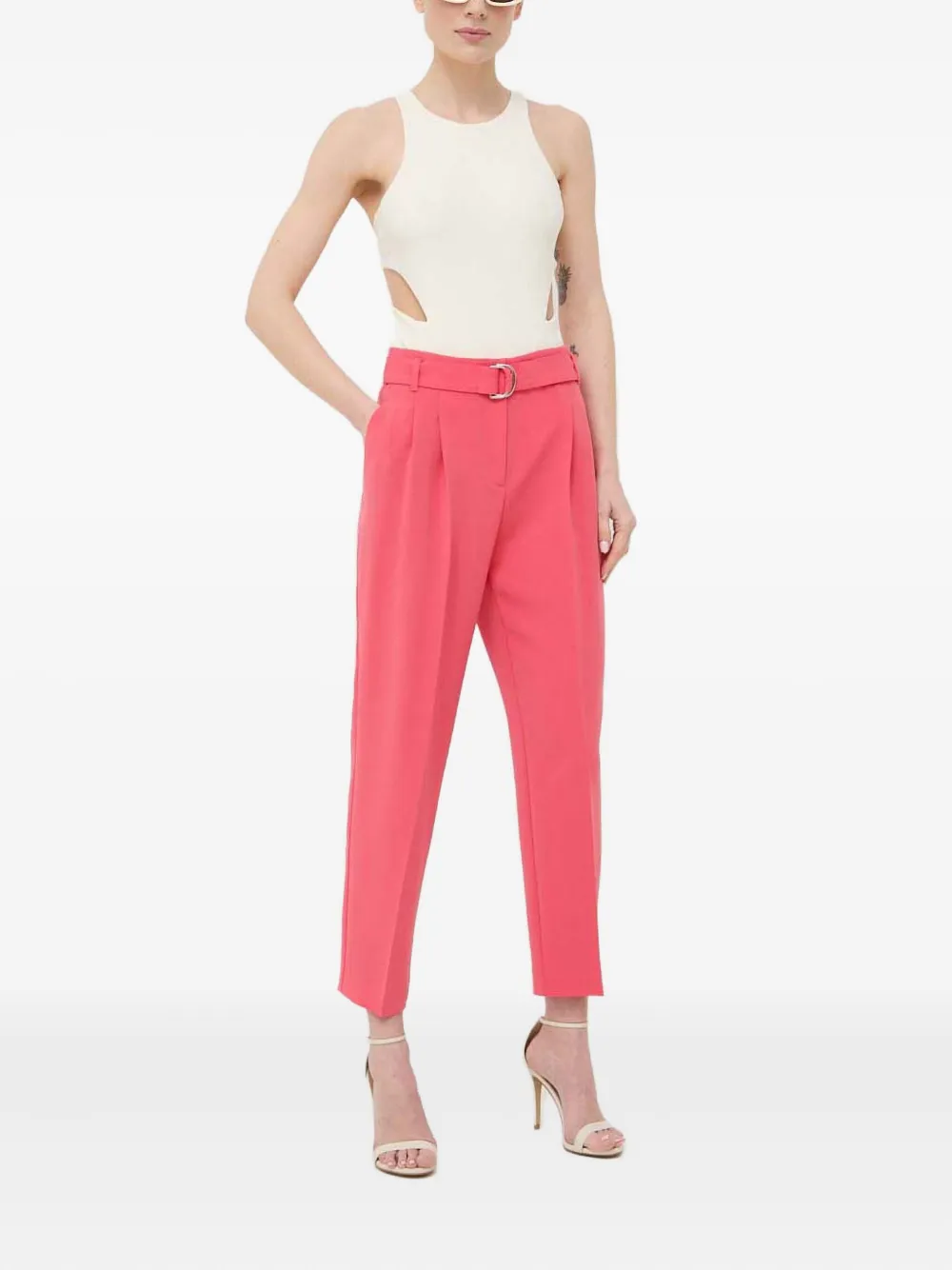 Patrizia Pepe Cutout Bodysuit In Neutral