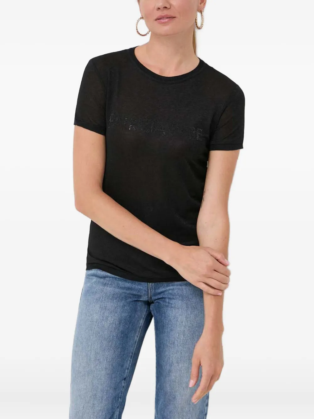 Patrizia Pepe T-shirt con logo - Nero