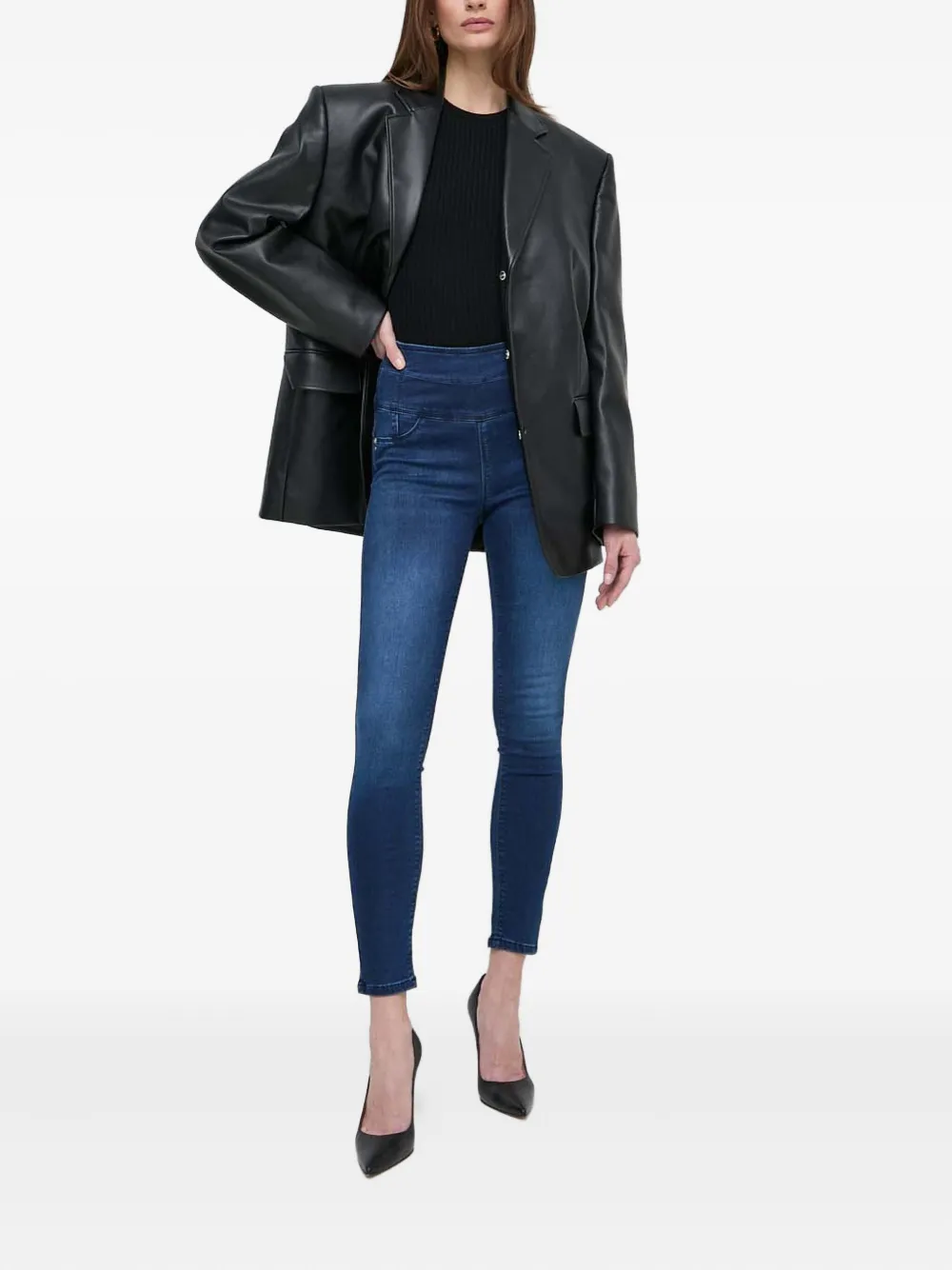 Patrizia Pepe Jeans met ritsdetail - Blauw