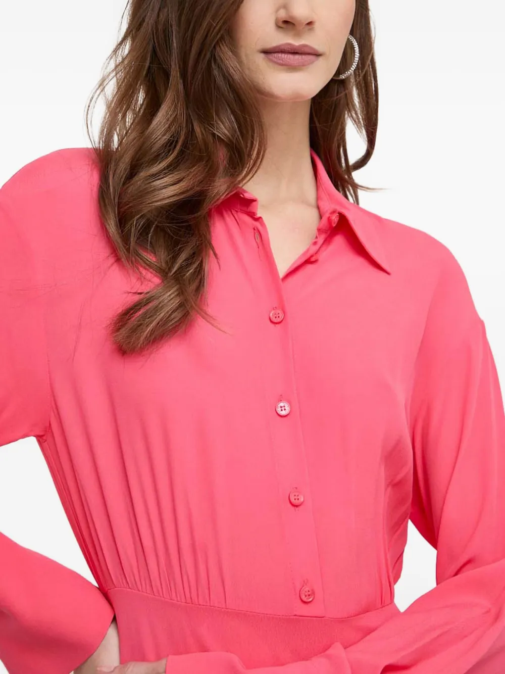 Patrizia Pepe Asymmetrische maxi-jurk met knopen Roze