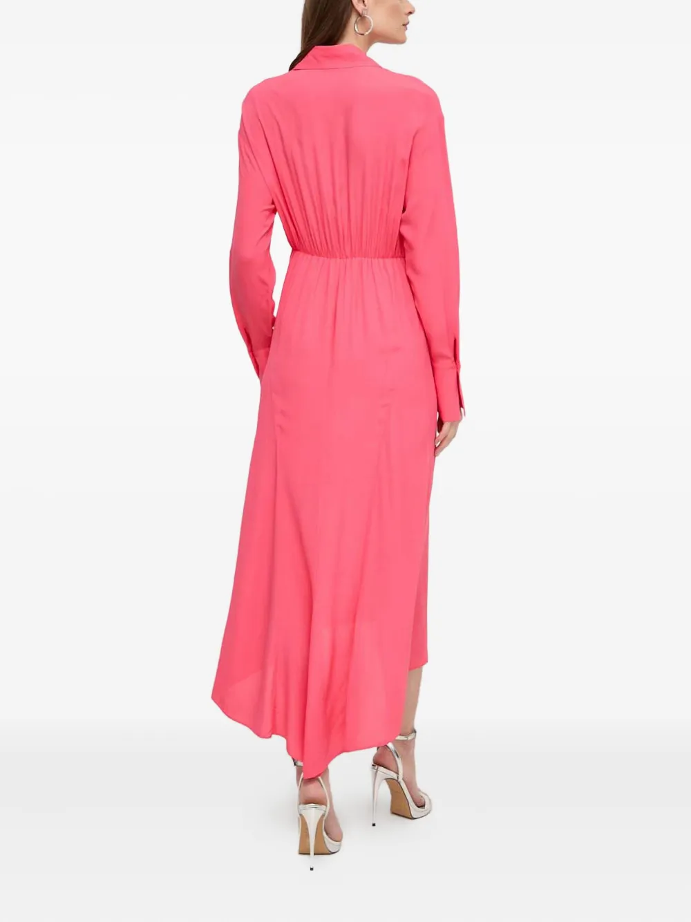 Patrizia Pepe Asymmetrische maxi-jurk met knopen Roze