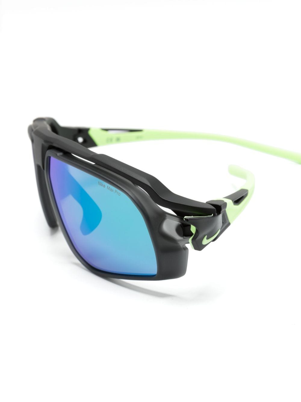 Shop Nike Flyfree Biker-style Frame Sunglasses In 黑色