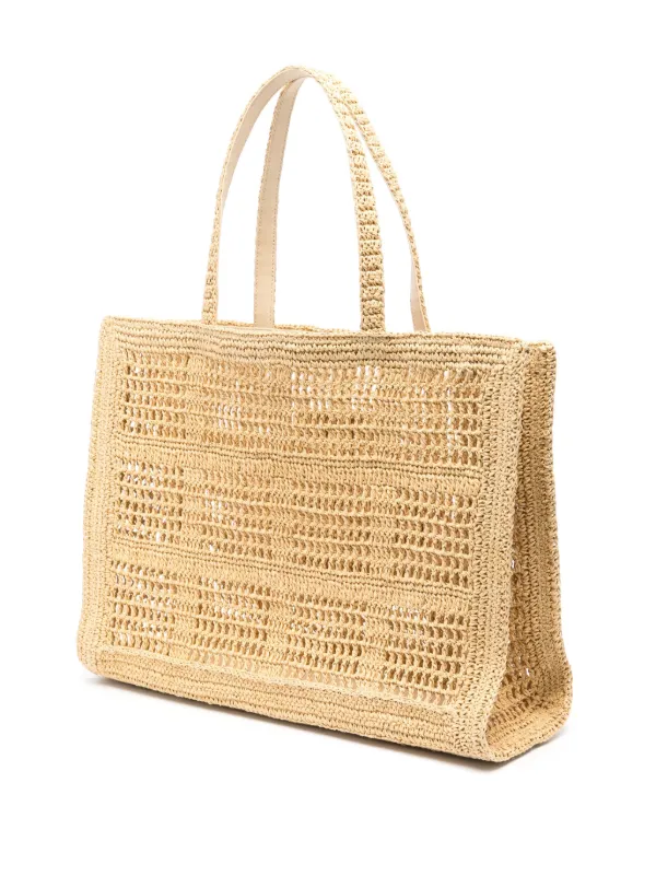 Tory Burch Large Ella Crochet Tote Bag | Neutrals | FARFETCH