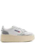 Autry Medalist platform leather sneakers - White