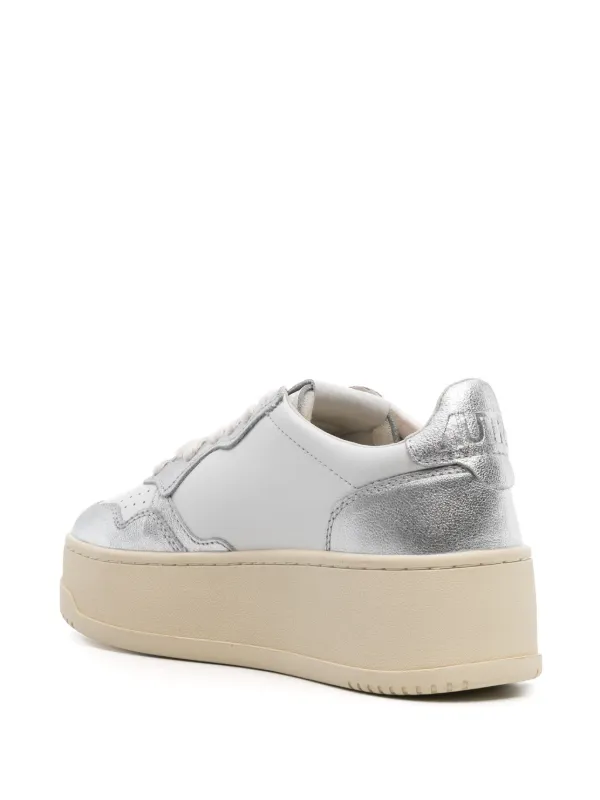 Autry Medalist Platform Leather Sneakers White FARFETCH PT