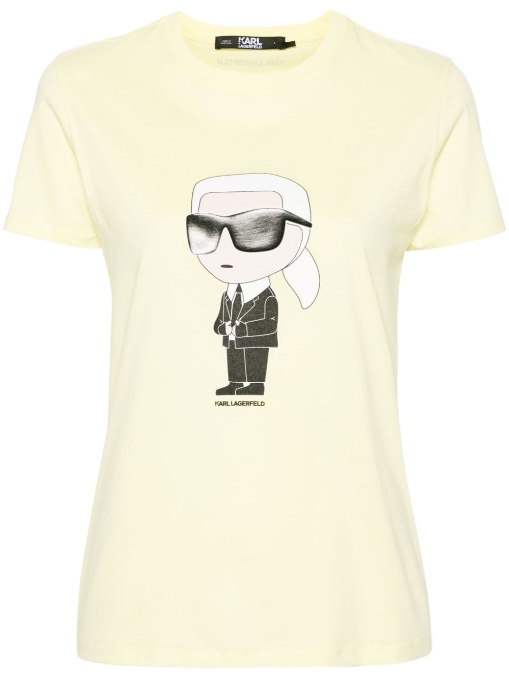 Karl Lagerfeld T-shirt met logo Geel