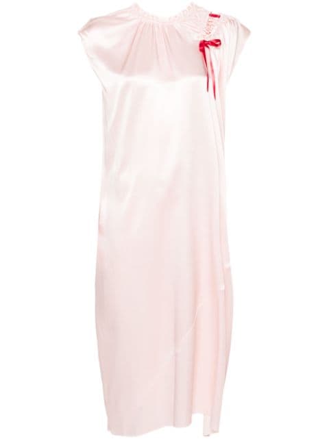 Simone Rocha vestido de satén con detalle de moño