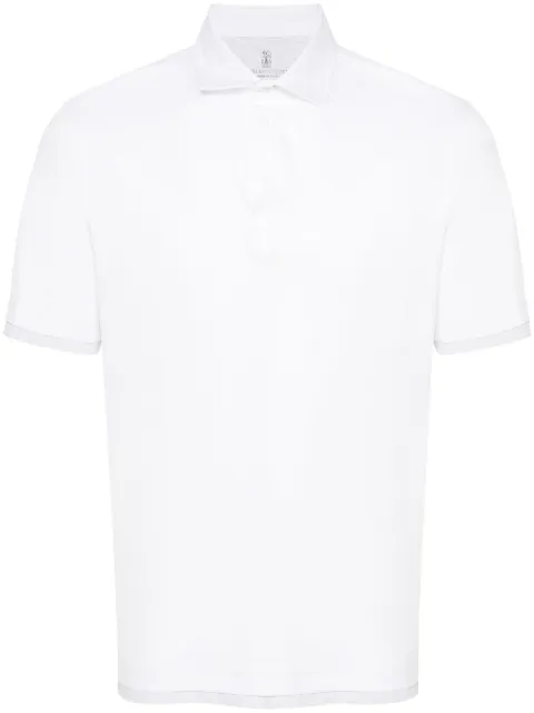 Brunello Cucinelli contrasting-trim cotton polo shirt
