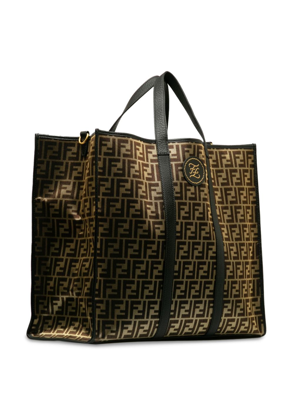 Pre-owned Fendi 2010-2023 Zucca Canvas Tote Bag In Brown