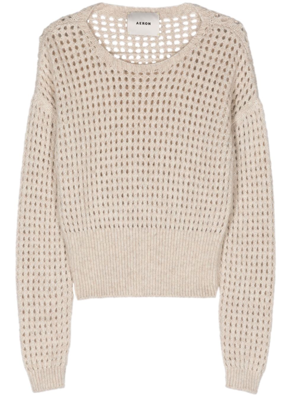 AERON Pontin open-knit jumper - White