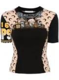 Marine Serre Regenerated patchwork T-shirt - Black