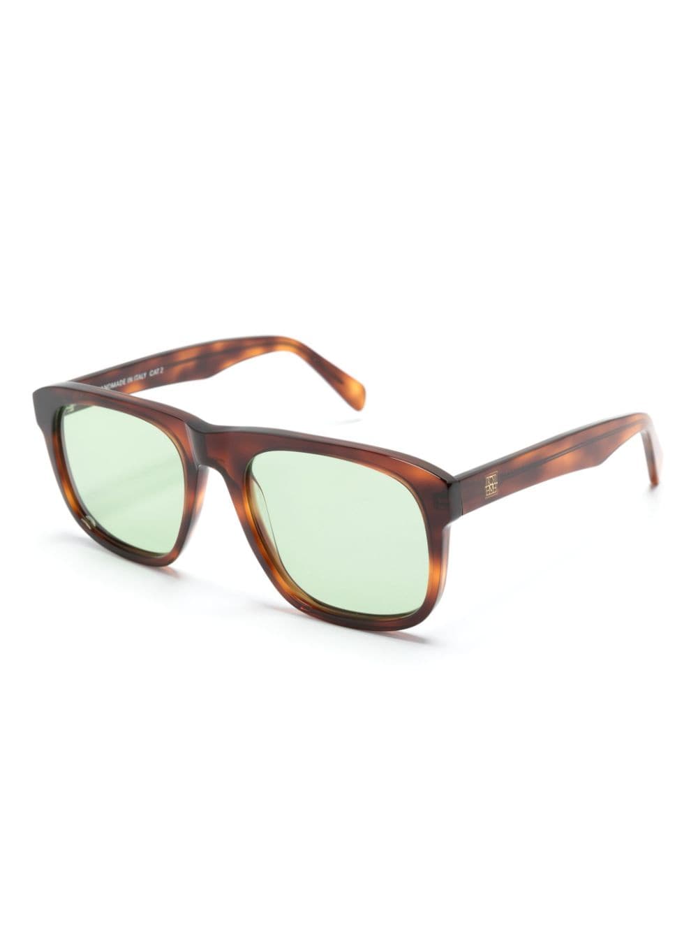 Shop Totême The Navigator Pilot-frame Sunglasses In Brown