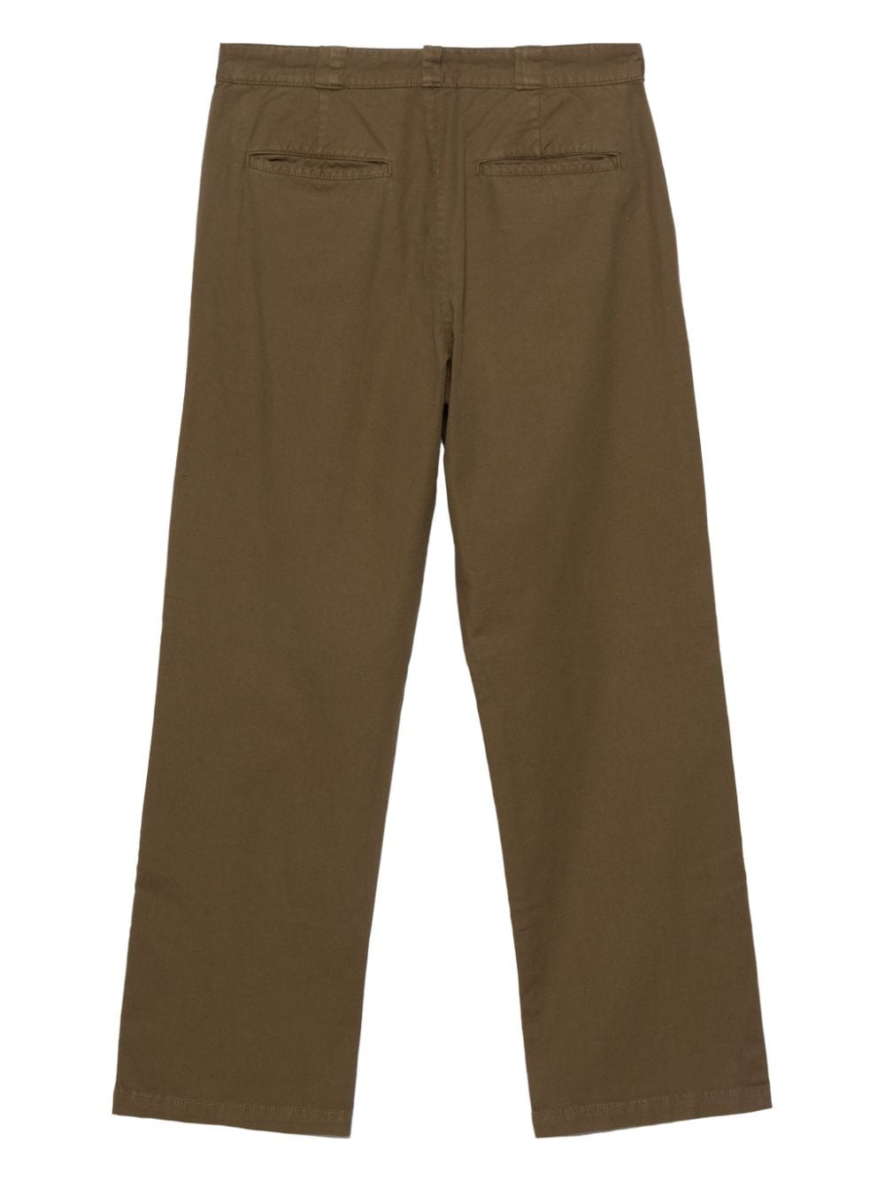 Shop Aspesi Twill Straight-leg Trousers In Brown