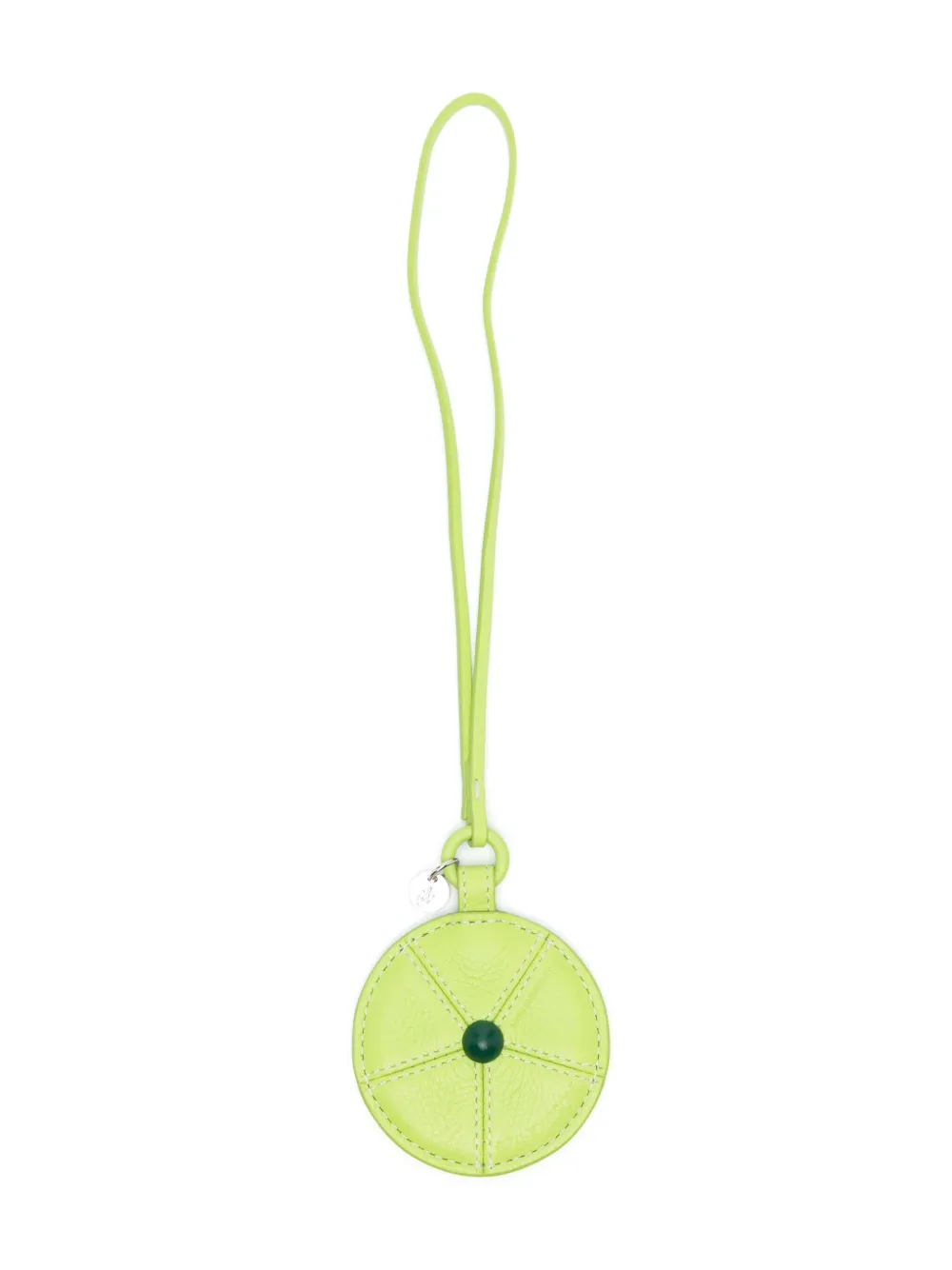 JW Anderson Lime leather keyring Groen