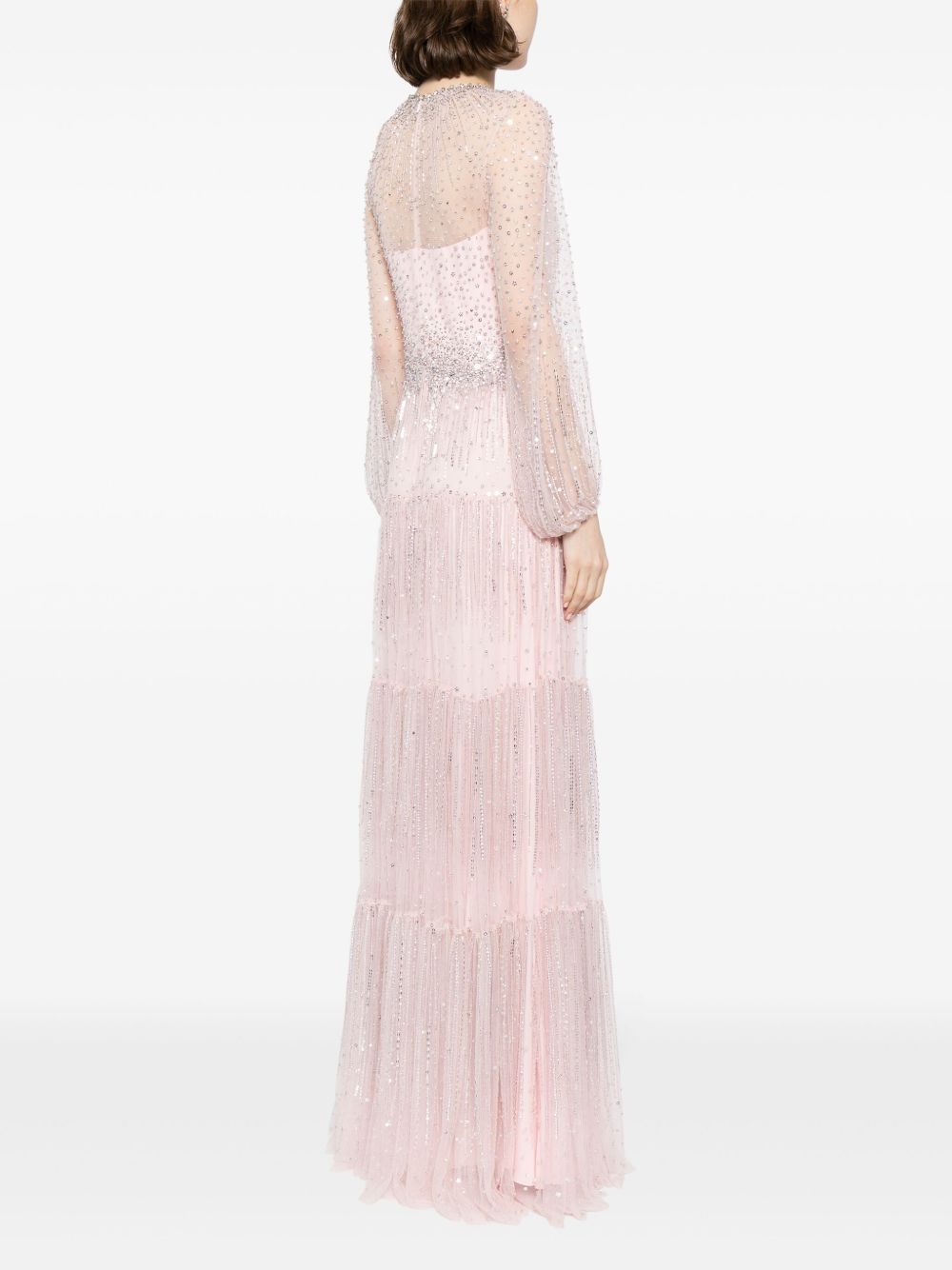 Affordable Jenny Packham Solar sequinned tiered gown Women