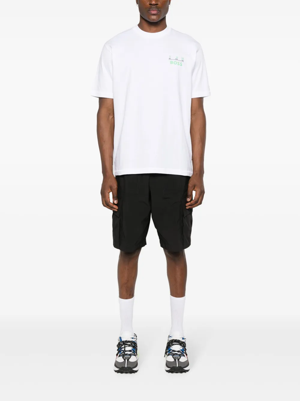 BOSS T-shirt met logoprint - Wit