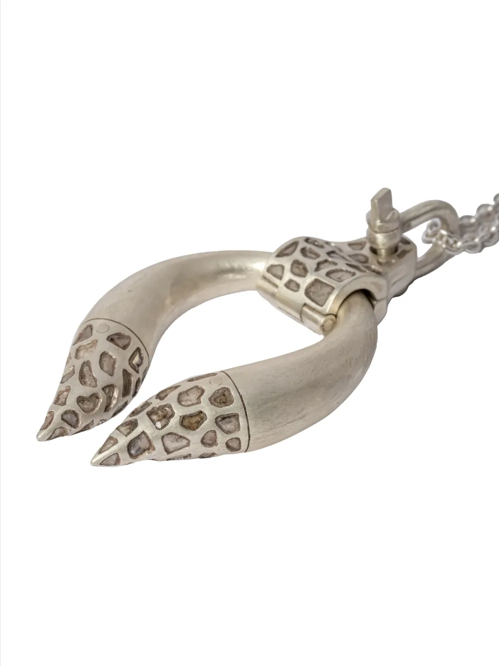 Shop Parts Of Four Hathor Diamond Necklace In Silver