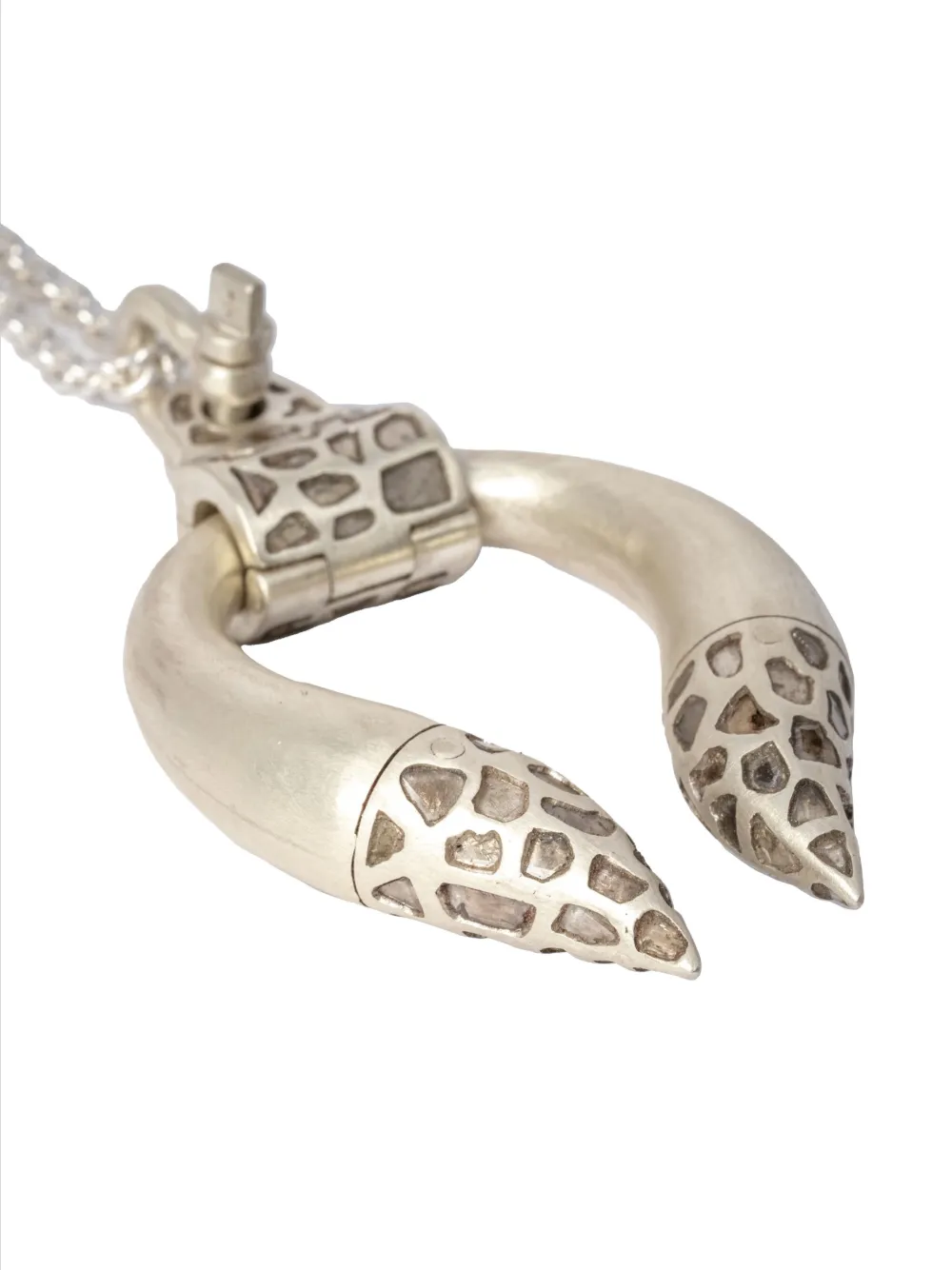 Shop Parts Of Four Hathor Diamond Necklace In Silver