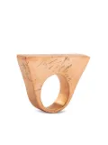 Parts of Four Crescent Bridge gold-plated ring - Pink