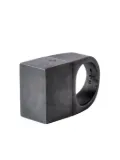 Parts of Four Geo sterling-silver ring - Black