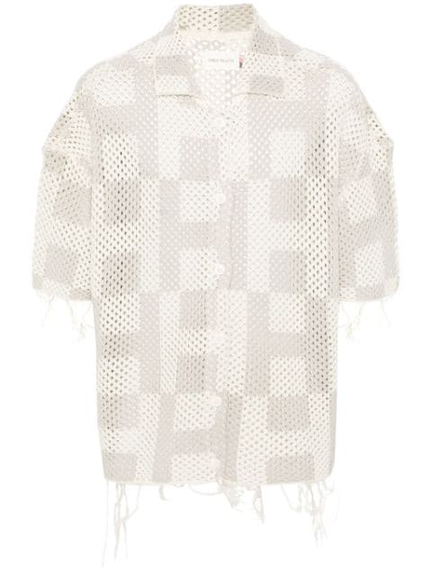 Honor The Gift monogram-pattern crochet shirt