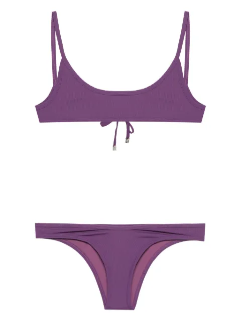 The Attico fine-ribbed bikini