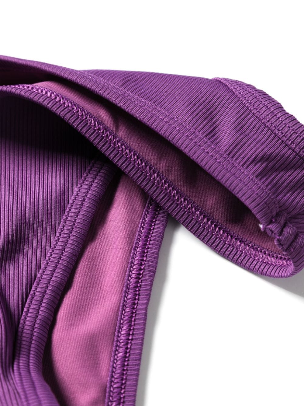 Shop Attico Fine-ribbed Bikini In Purple