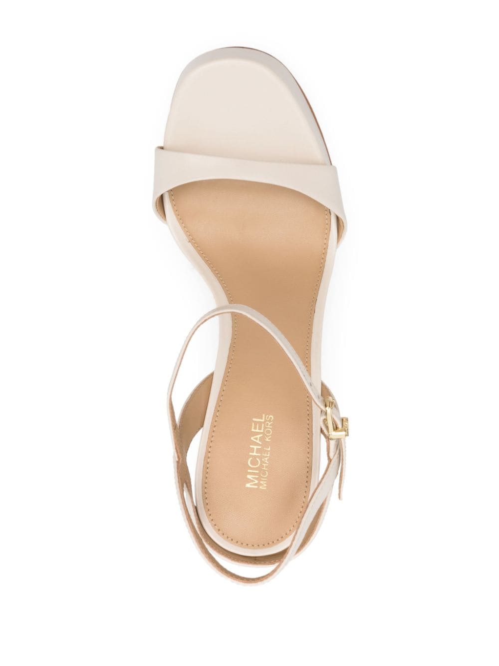 Shop Michael Michael Kors 135mm Single-strap Sandals In White