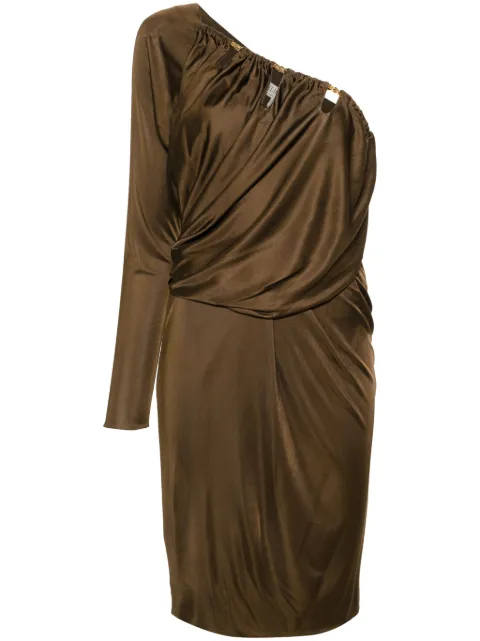 PUCCI فستان ميدي غير متساوي الطول بثنيات