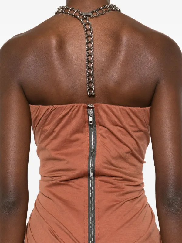 【RICK OWENS】ロングビスチェドレス Rick Owens Radiance ビスチェドレス | ブラウン | FARFETCH JP